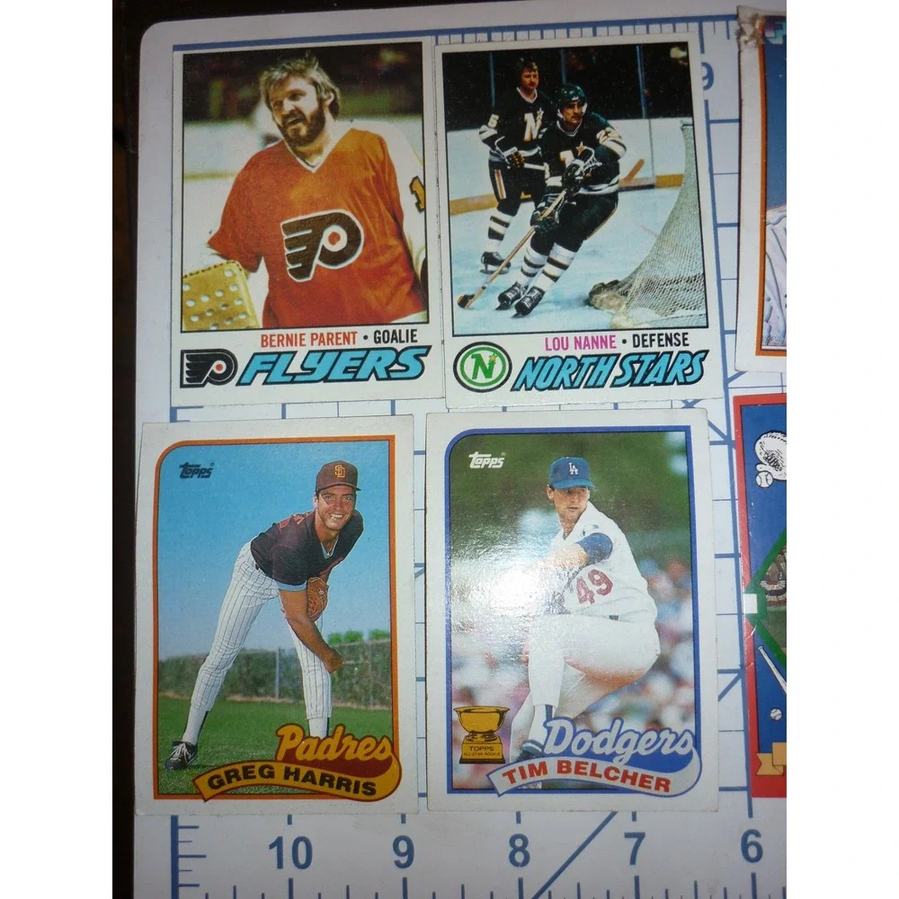 Vintage Sports Card Lot 1989 Gary Sheffield  Farrah Fawcett HOF Hockey Babe Ruth